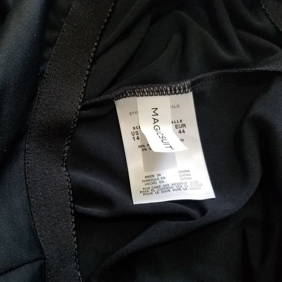 Magicsuit Solid Taylor  Tankini Swim Top Black Size 14 - Picture 8 of 8